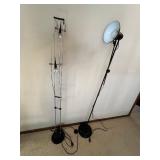 Two Floor Lamps - 58 in Tall & 56 in Tall