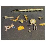 Queen of Everything Enamel Pin - Assorted Vintage Jewelry & Trinkets