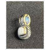 Misc Jewelry Lot w 12GF & Monet Bracelets, Flower Crystal Pendant Necklace - Silver-Tone with Iridescent Stones w Lot of Earrings