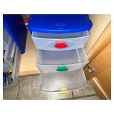 IRIS 3-Drawer Storage Organizers (Lot of 2)  & Cook Books