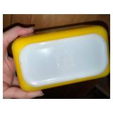 Island View Pottery Microwave Egg Cooker - White Ribbed Bakeware With Lids - Yellow Dish - Bowls