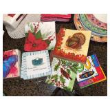 Everlast Hand Forged Aluminum Serving Tray with Handles - Colorful Plates