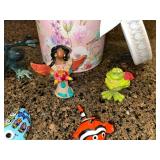 Assorted Ceramic Figurine Salt & Pepper Shakers & Floral Decor Jar
