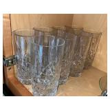 Crystal Cut Highball Glasses - Diamond Pattern