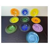 VTG Murano-Style Swirl Glass Bowls - Assorted Colors