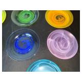 VTG Murano-Style Swirl Glass Bowls - Assorted Colors
