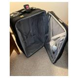 Pierre Cardin Black Rolling Suitcase - Front Exterior Pockets (2 Zippered)