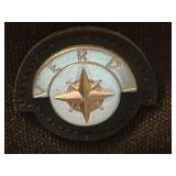 Black Rolling Suitcase with Front Zip Pockets and Star-Pattern Interior