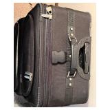 Pierre Cardin Black Carry-On Luggage with Padlock & Keys - Multi-Compartment Travel Case