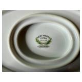 Went Worth China DresRosa - 3pc Porcelain Serving Set: Lidded Sugar Bowl, Creamer & Compote Dish