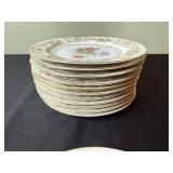 Wentworth DresRosa Floral Bouquet China Plates - with Gold Trim