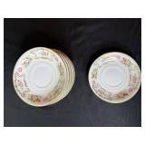 Wentworth DresRosa Floral Saucers - Gold Trim, Made in Japan