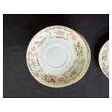 Wentworth DresRosa Floral Saucers - Gold Trim, Made in Japan