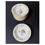 Went Worth China DresRosa 9in Dessert Plates