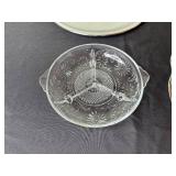 KROMEX Made in USA Silver Serving Tray with Crystal Glassware Set