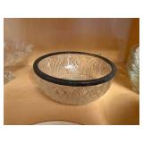 Crystal Glassware & Dinnerware Collection - Etched Bowls, Pressed Pattern Plates, Holly Decor