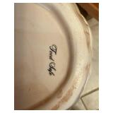 Crystal Glassware & Dinnerware Collection - Etched Bowls, Pressed Pattern Plates, Holly Decor