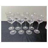 Clear Glass Stemware Set - Wine Goblets & Crackle Glass Tumblers