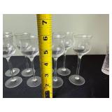 Clear Glass Stemware Set - Wine Goblets & Crackle Glass Tumblers