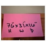 Oak Wood China Cabinet with Glass Doors - 76 in H x 31 in W x 16 in D - contents not inc