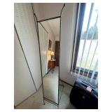 Metal-Frame Floor Mirror - 64 in tall x 13 in wide