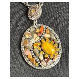 Beautiful Baltic Amber, Dragon Scale & Multi Color Pendant Necklaces!