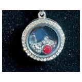 Silver Toned Black Disk Pendant w Assorted Necklace & Pendant Jewelry Lot - Silver & Gold-Tone Beads