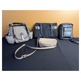 Coco Carmen by Nine West Crossbody & CHAPS Monogram & Checkered Handbags (Lot of 4)