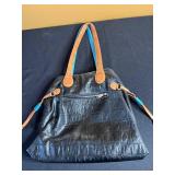 Stone & Co. Croc-Embossed Leather Tote - Colorful Bag Set