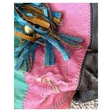 Patchwork Handbags (Lot of 4) - Rainbow Stripes, Teal/Pink Patchwork, Map Print Satchel