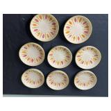 Red Wing USA Pottery Bowls - Teardrop Rim Pattern