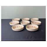 Red Wing USA Pottery Bowls - Teardrop Rim Pattern