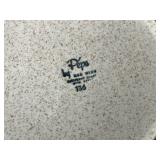 Red Wing Pepe Dinner Plates - Leaf Pattern Rim