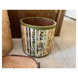 Woven Baskets - 3-Piece Set: Large Round, Tall Mosaic Cylinder, Small Oval Basket