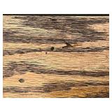 Oak Wood Rolling Cart - 2-Tier on Casters, Black Trim