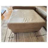 Leather Sectional Sofa with Chaise & Ottoman - Taupe, L-Shaped - couch only