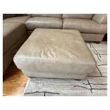 Leather Sectional Sofa with Chaise & Ottoman - Taupe, L-Shaped - couch only