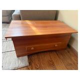 Wood Coffee Table With Drawer - 16 x 22 x 38 in