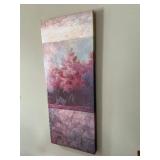 Brooks Landscape Diptych - 2-Panel Pink Tree Landscape, 40 in Tall