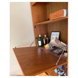 Vintage Wood Secretary Desk Cabinet with Drop-Down Desk (loose) - 76 in H x 31 1/2 in W x 16 in D - contents not inc