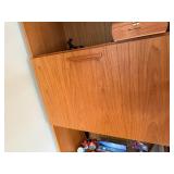 Vintage Wood Secretary Desk Cabinet with Drop-Down Desk (loose) - 76 in H x 31 1/2 in W x 16 in D - contents not inc