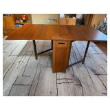 Mid-Century Drop-Leaf Dining Table - 62 in L x 34 in D x 28 in H