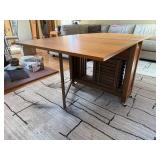 Mid-Century Drop-Leaf Dining Table - 62 in L x 34 in D x 28 in H