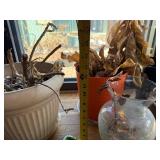 Assorted Ceramic Plant Pots & Decor