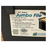 W.T. Rogers Jumbo File Portable File Box - Holds Up To 17 lbs