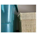 Rubbermaid Teal Storage Tote & Assorted Fabric & Cardboard Boxes
