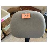 Office Chair Gray Fabric with Five-Caster Base