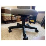 Office Chair Gray Fabric with Five-Caster Base