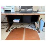 L Shaped Wood Frame Office Desk Only