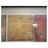 Framed 9-Panel Floral Wall Art Collage - Assorted Vintage Prints w Plush Toy Frogs & Floral Arrangement